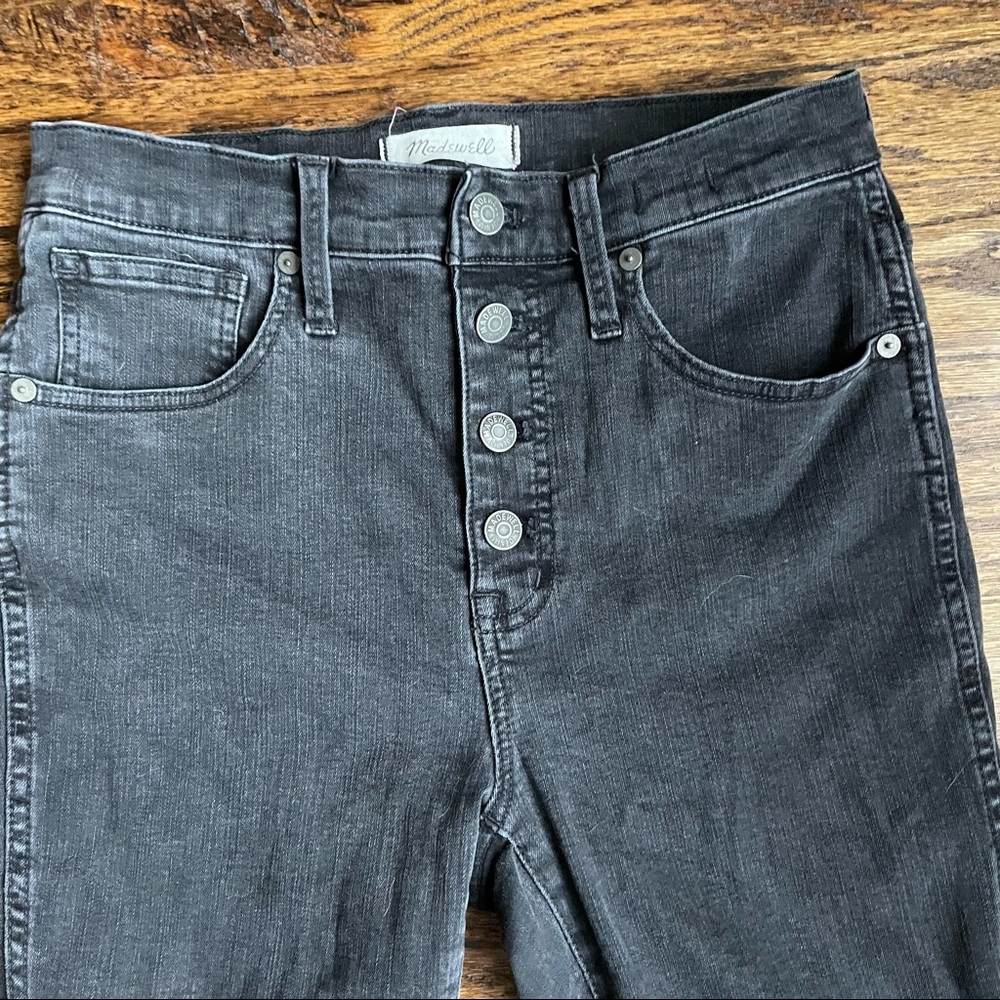 Madewell 10” High Rise Skinny Jean Black - Picture 6 of 8